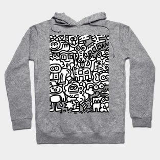 Hand Drawn Vector Illustration of Doodle, cartoon sketch animals illustration Hoodie